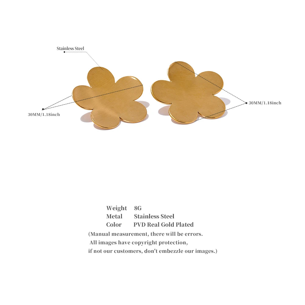 Gold Flower Earrings