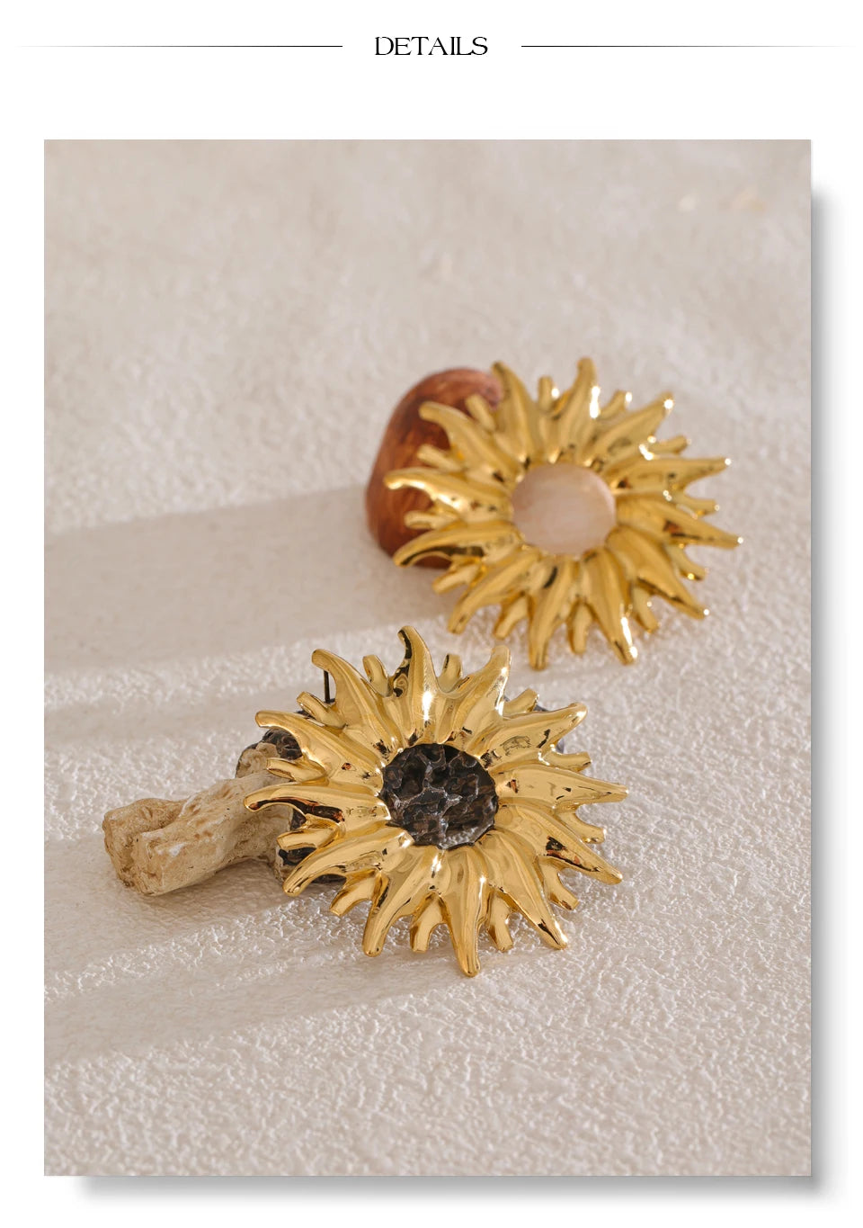 Golden Sunburst Earrings