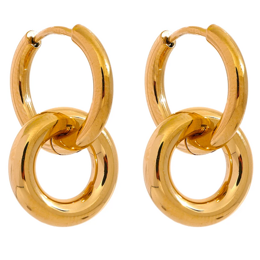 Double-Link Drop Earrings