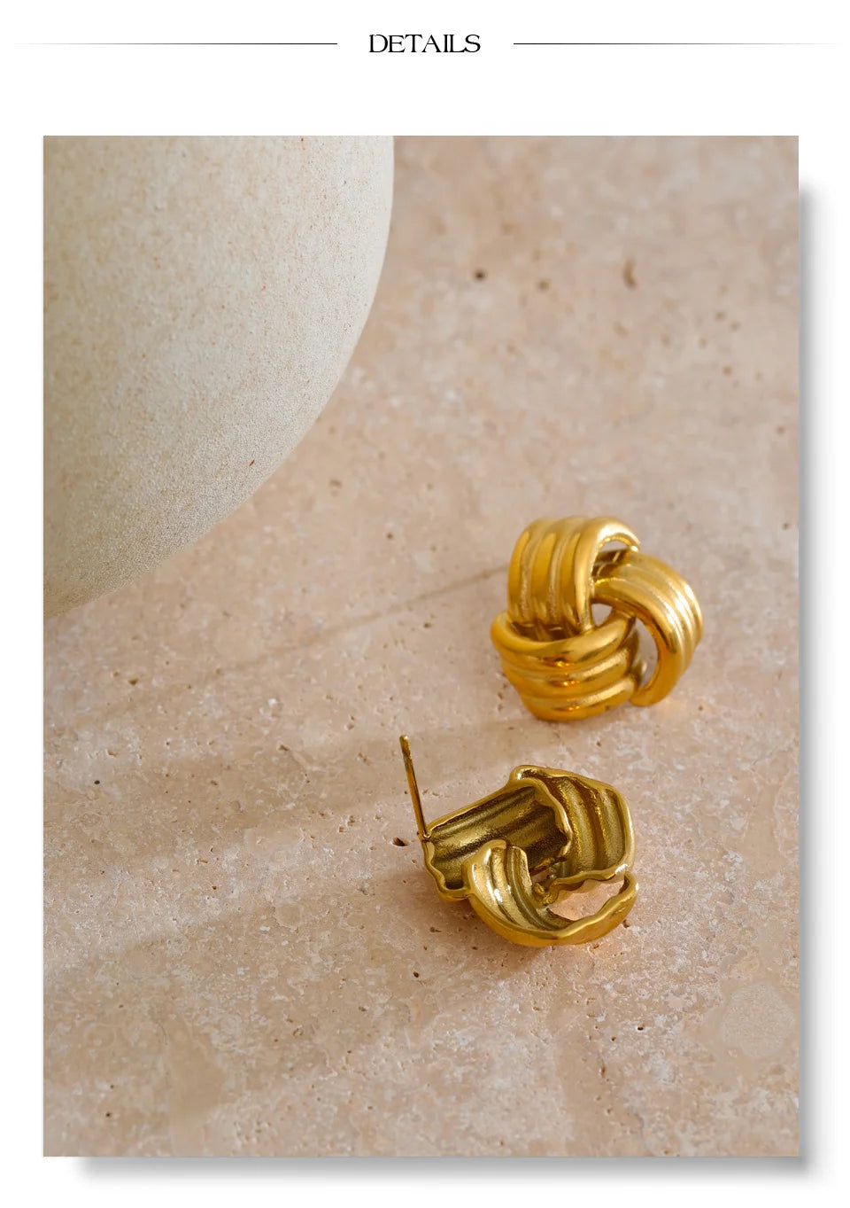 Sculpted Knot Studs