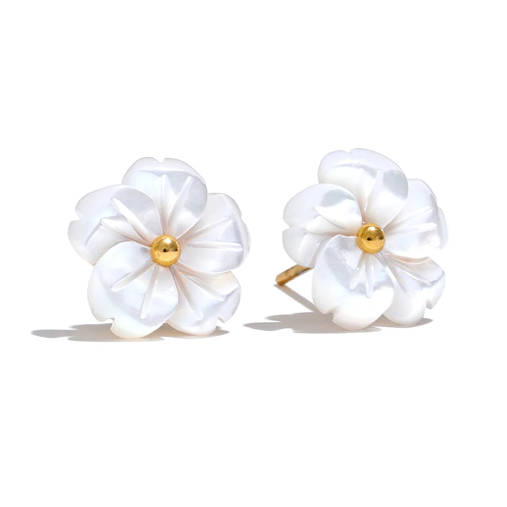 White Blossom Studs