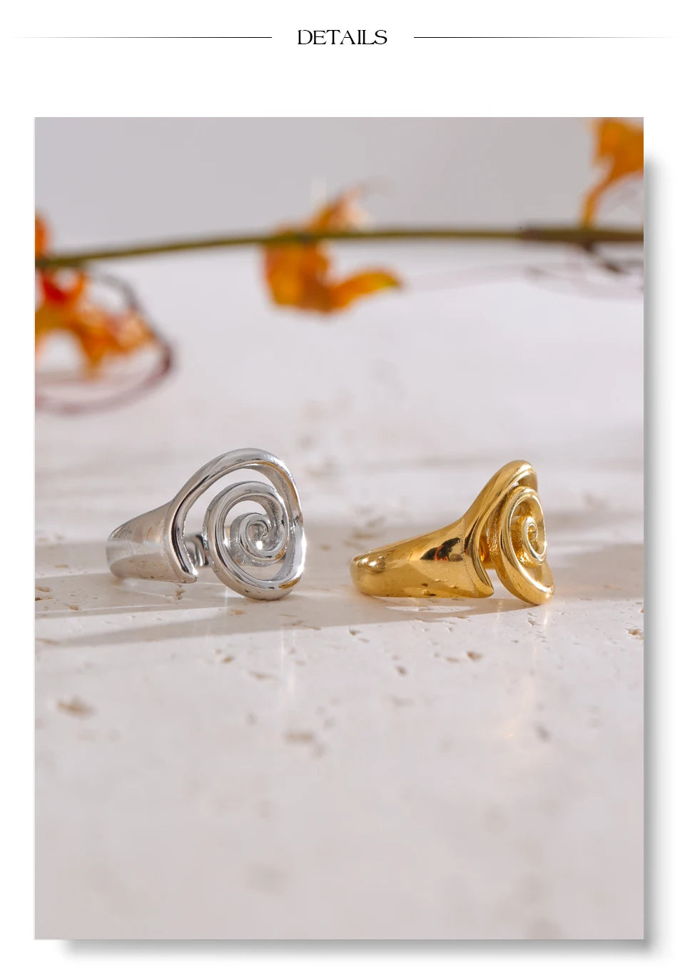 The Golden Swirl Ring