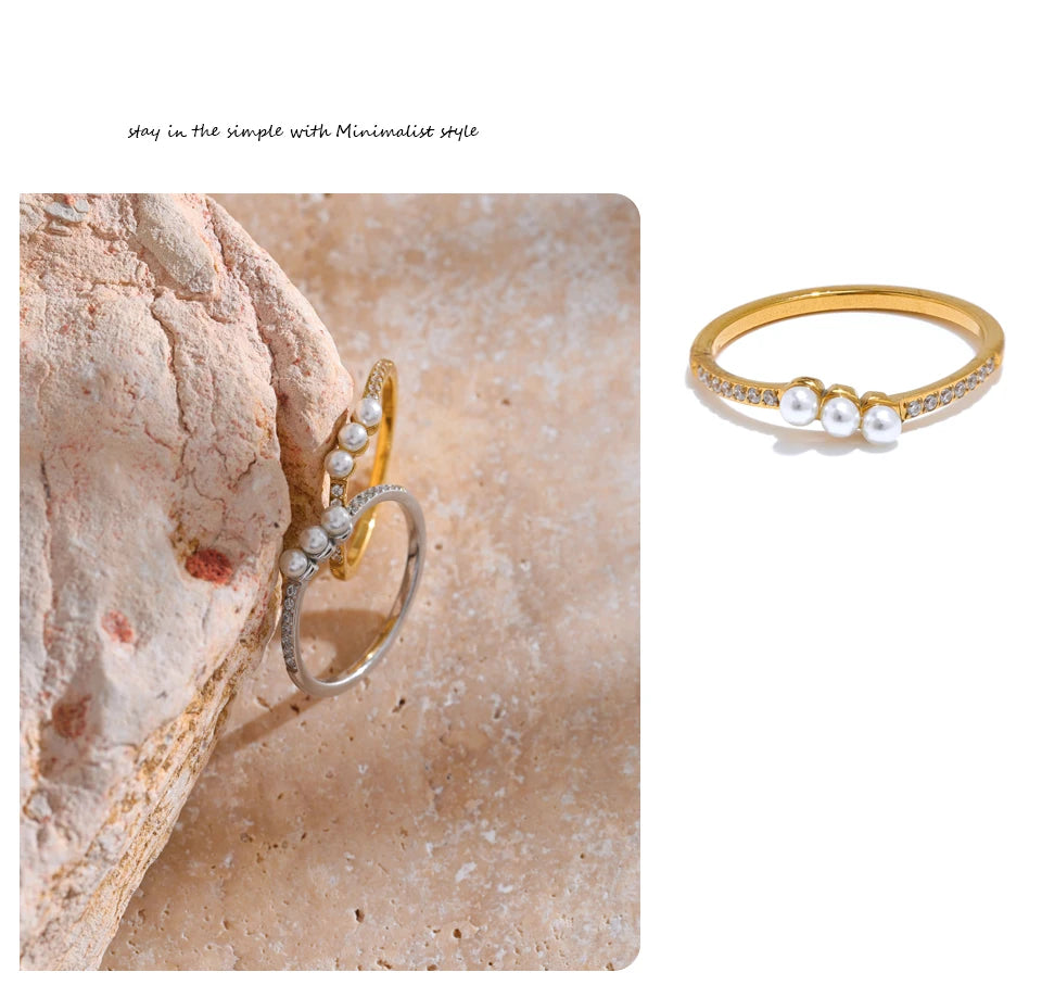 Pearl Crystal Ring