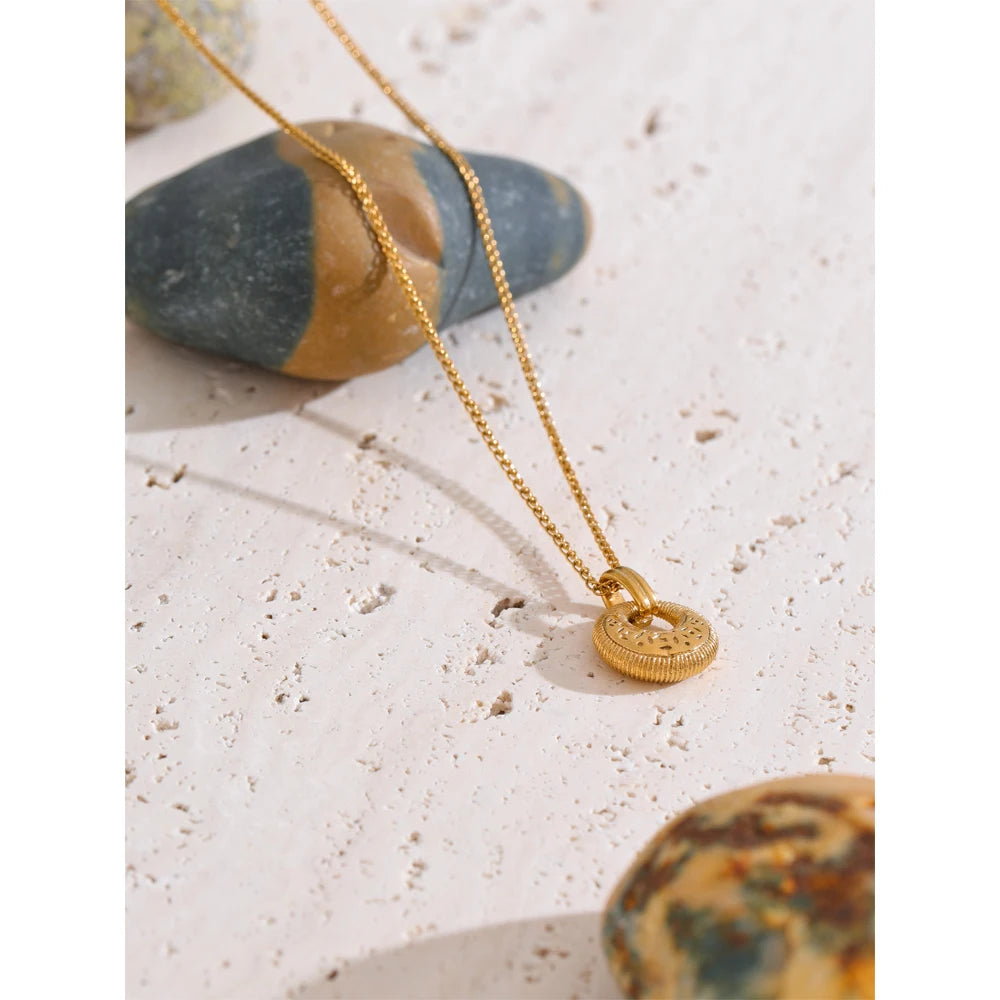 Vintage Sun Medallion Necklace