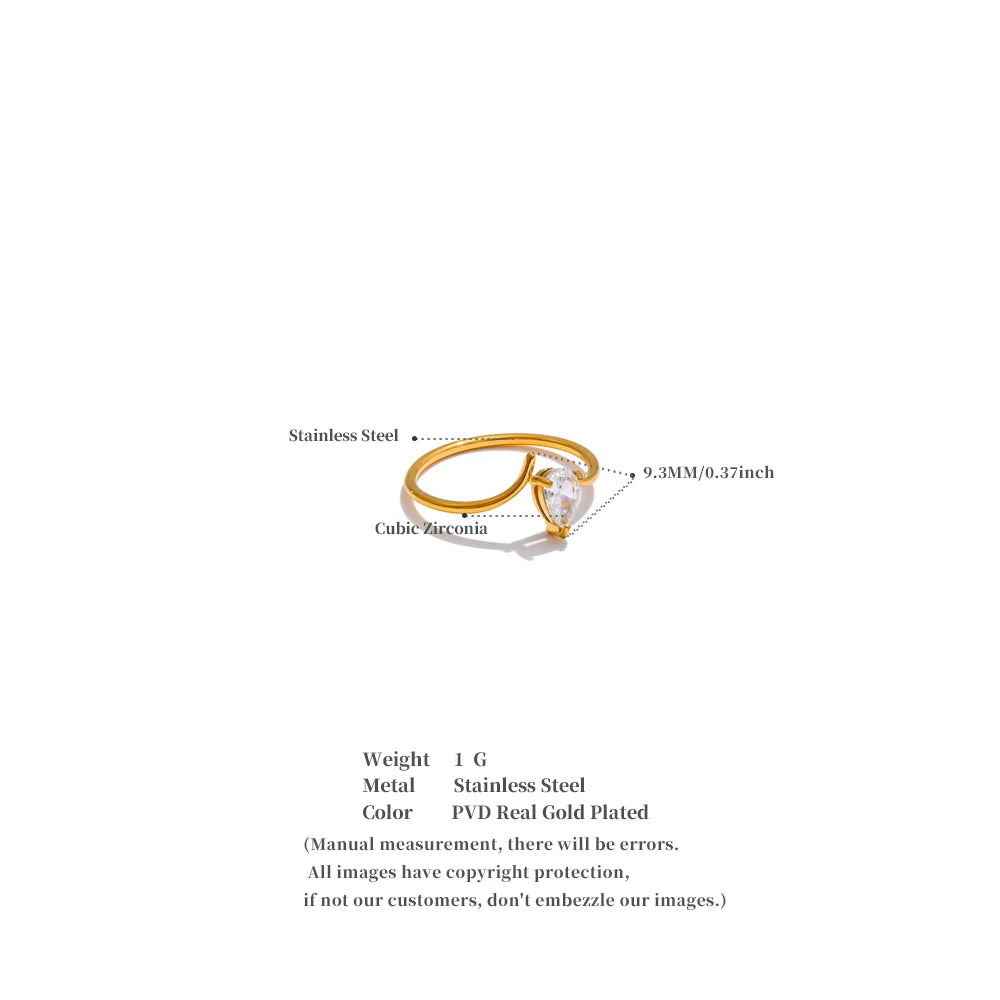 Crystal Solitaire Ring