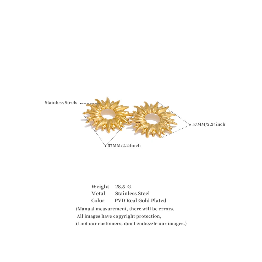 Golden Sunburst Earrings