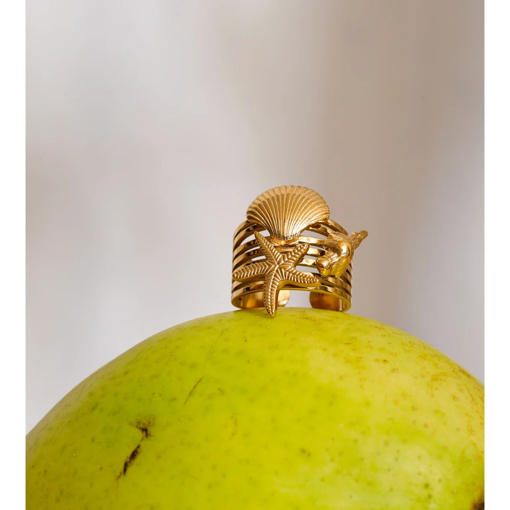 Starfish Statement Ring