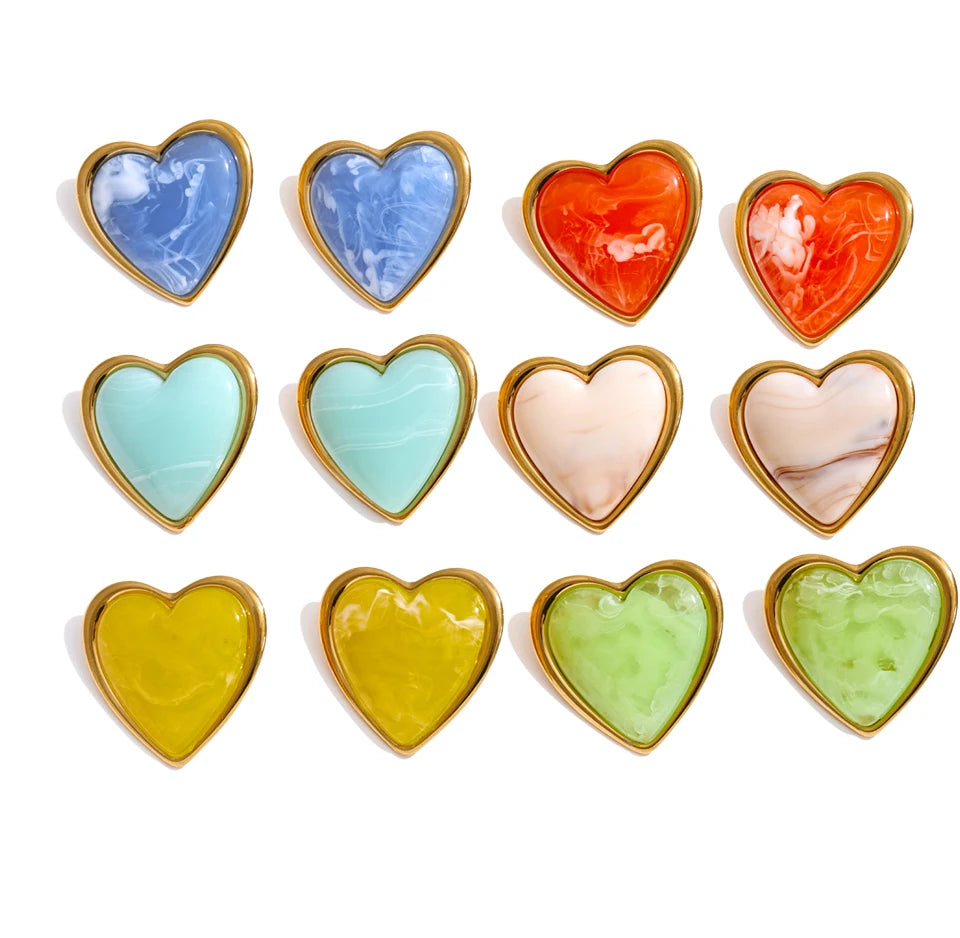 Heart Stud Earrings