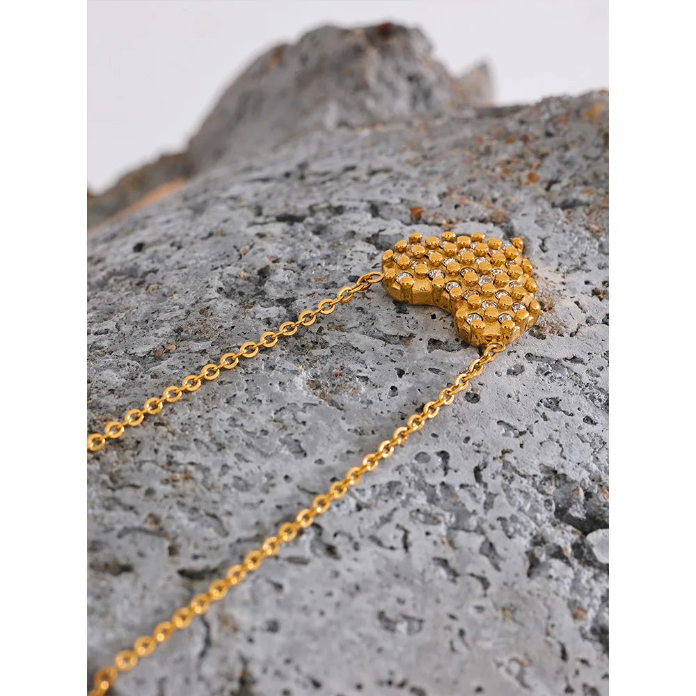 Honeycomb Heart Necklace