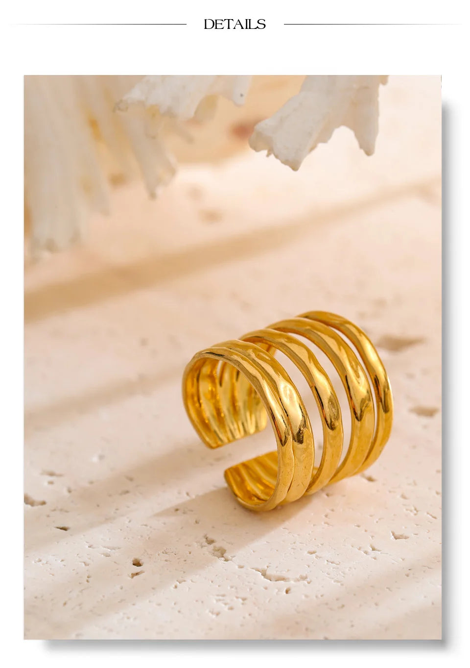 Melted Gold Ring Stack
