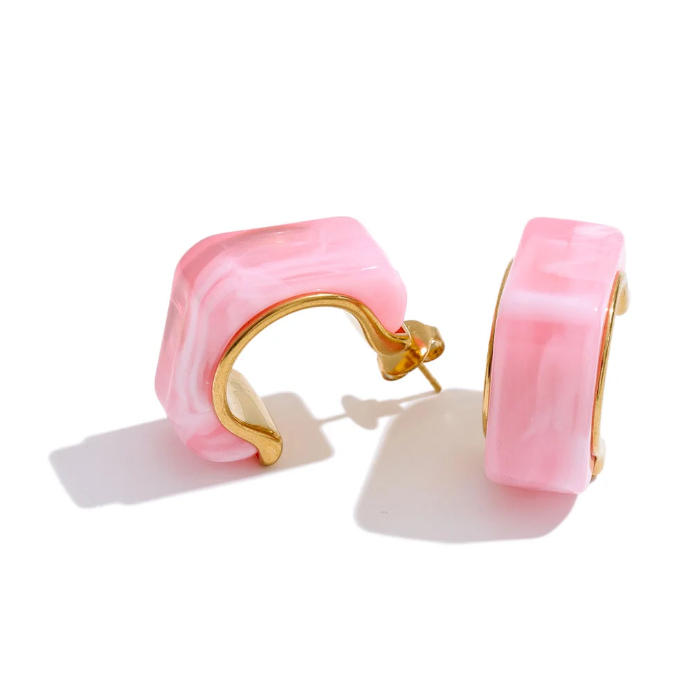 Fashionable Resin Hoops