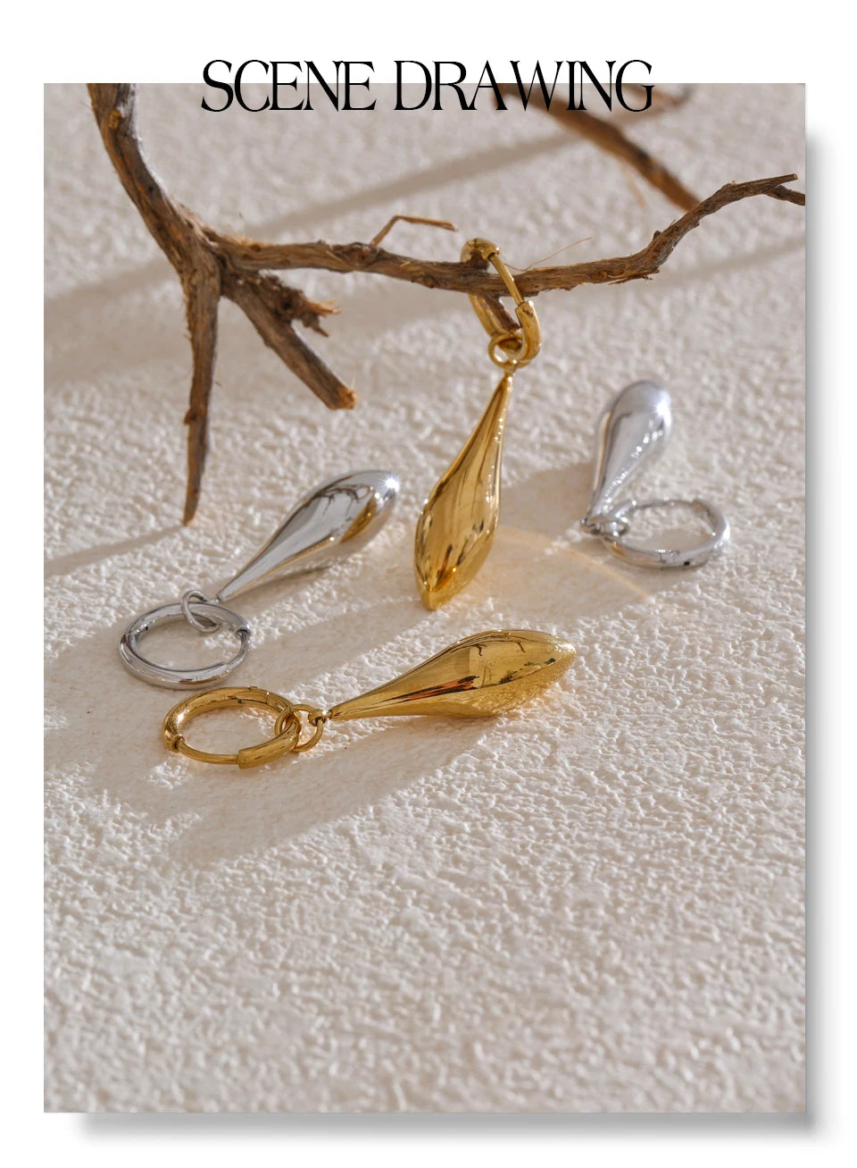 Teardrop Drop Earrings