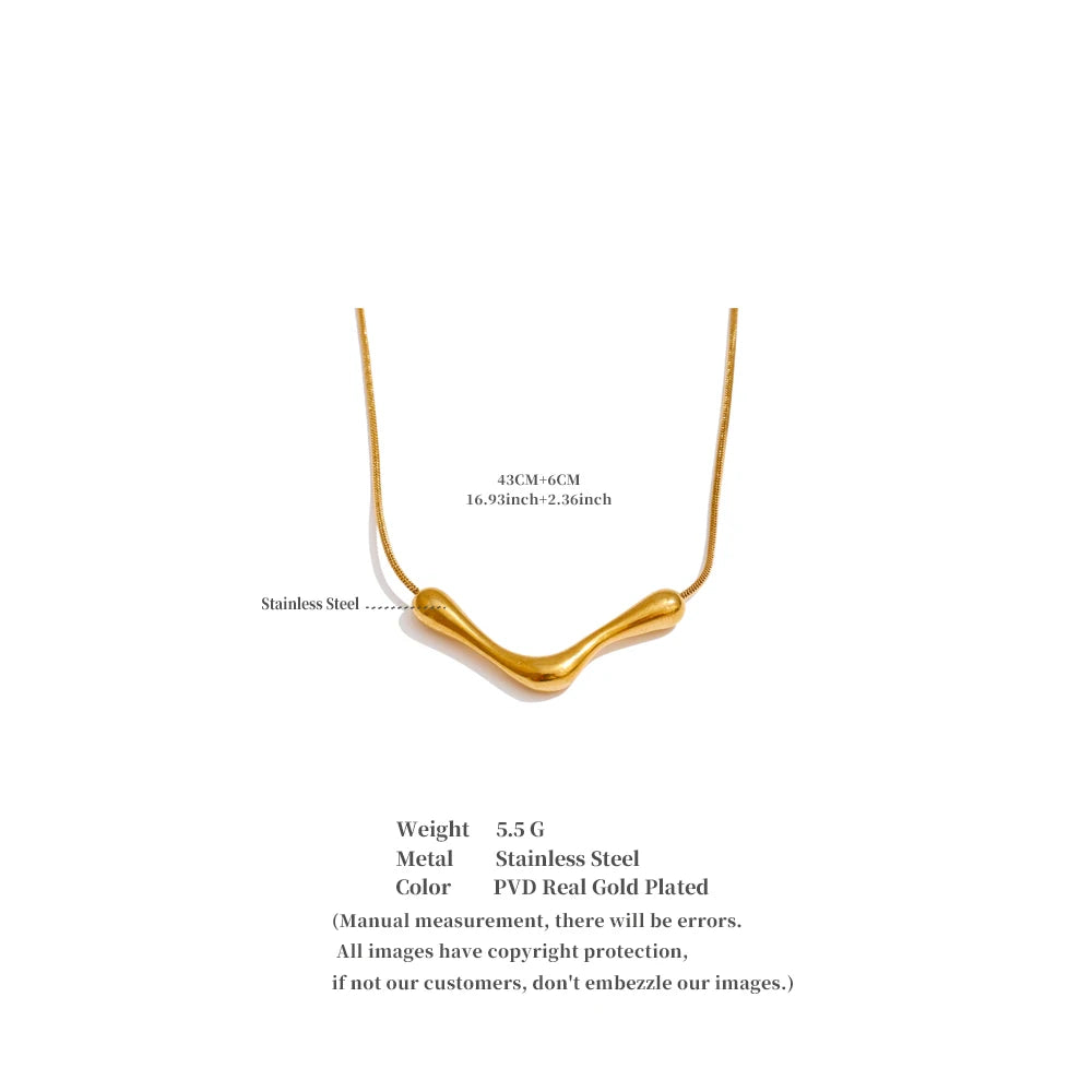Sculpted Wave Necklace