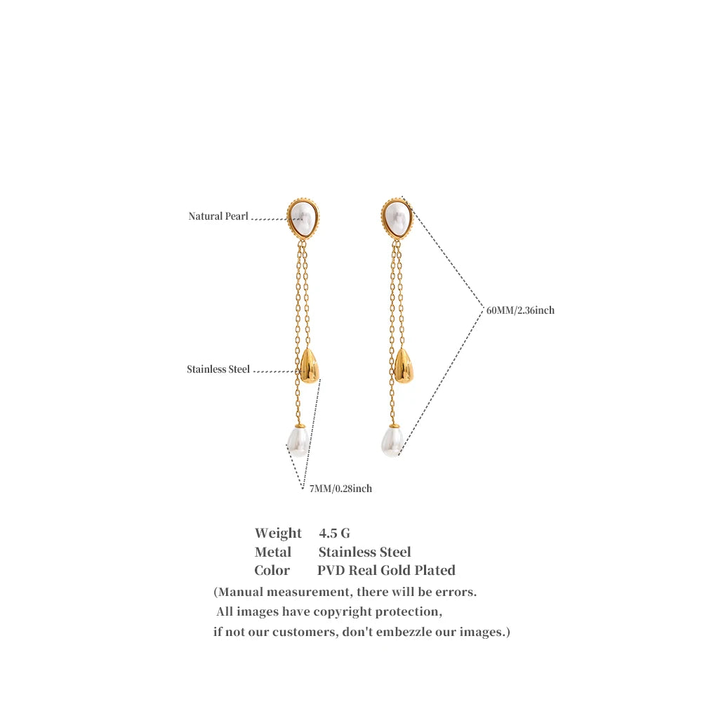 Elegant Drop Chain Earrings