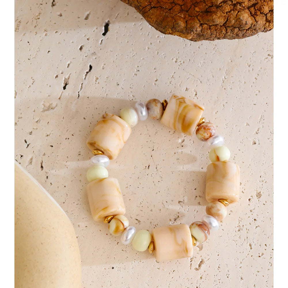 Coastal Pearl & Shell Bracelet