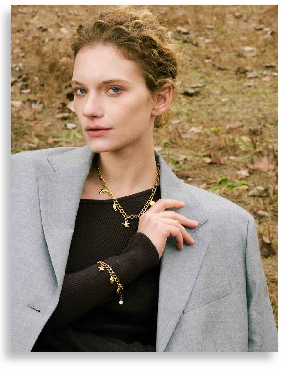 Celestial Charm Bracelet & Necklace Set