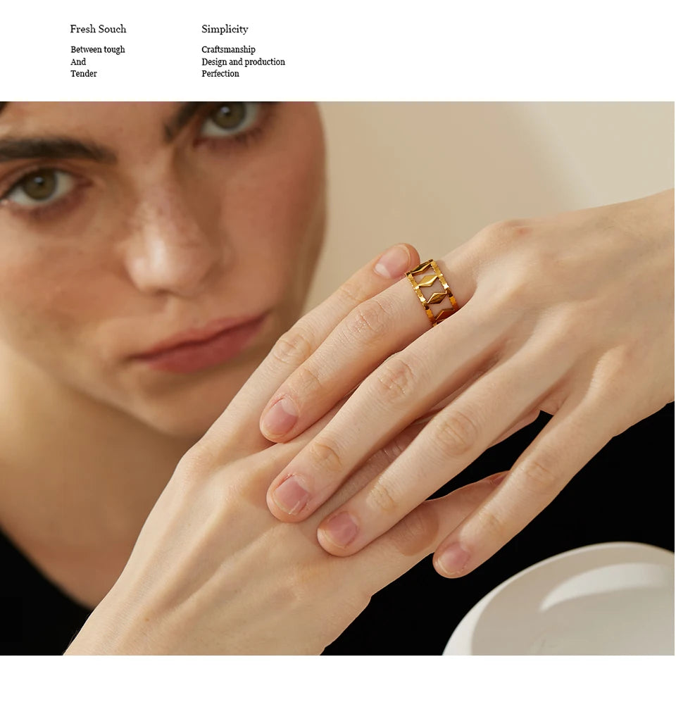 Textured Gold Ring