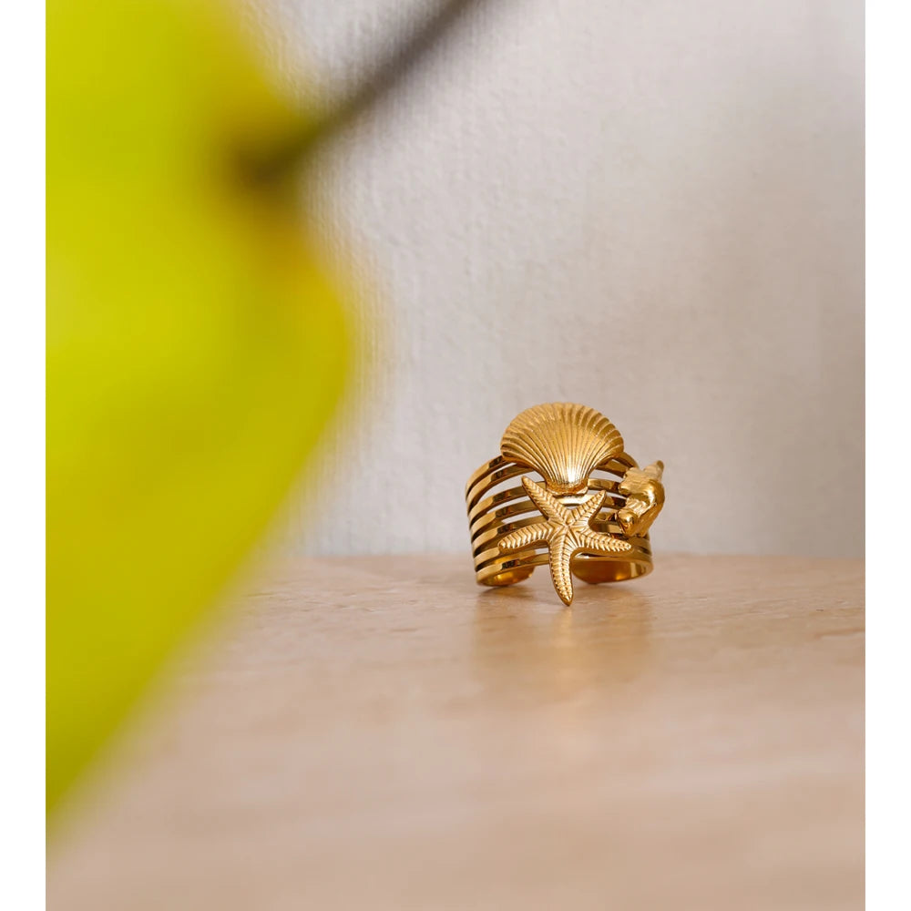 Starfish Statement Ring