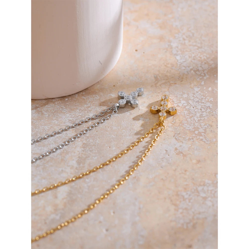 Crystal Cross Necklace