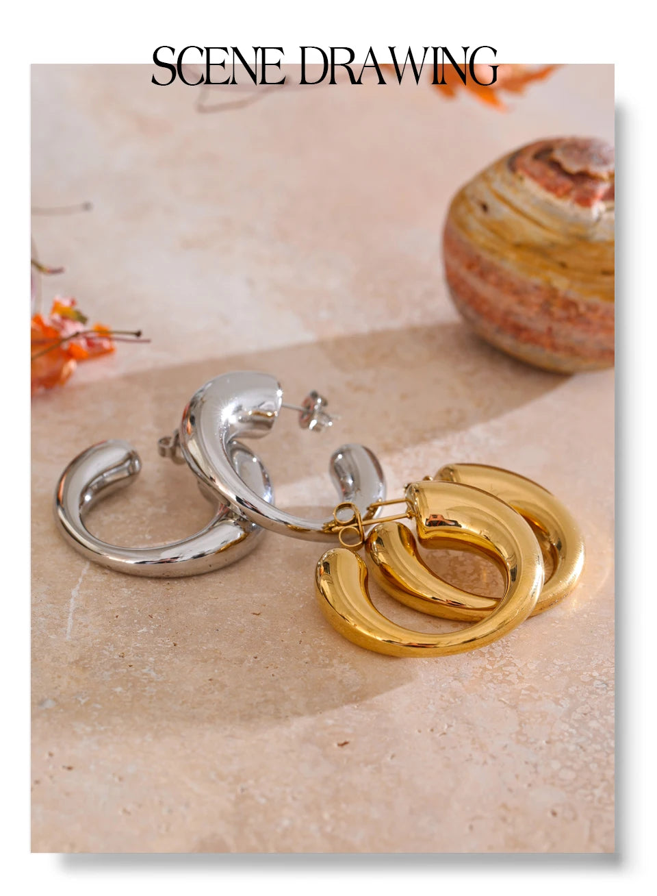 Open Crescent Hoops