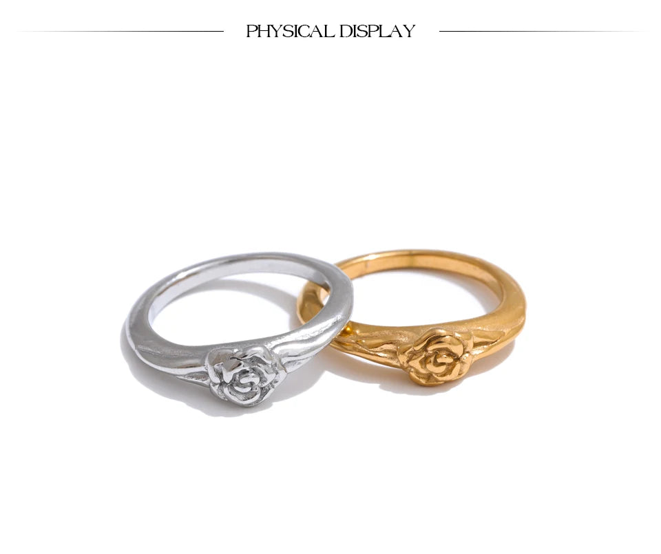 Rose Detail Gold  ring