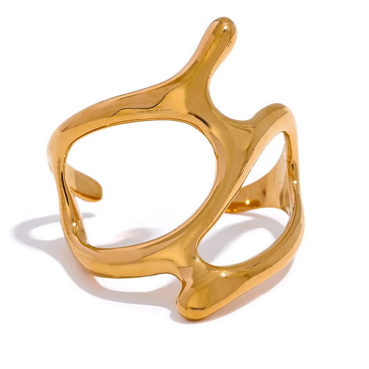 Modern Art Open Cuff Ring