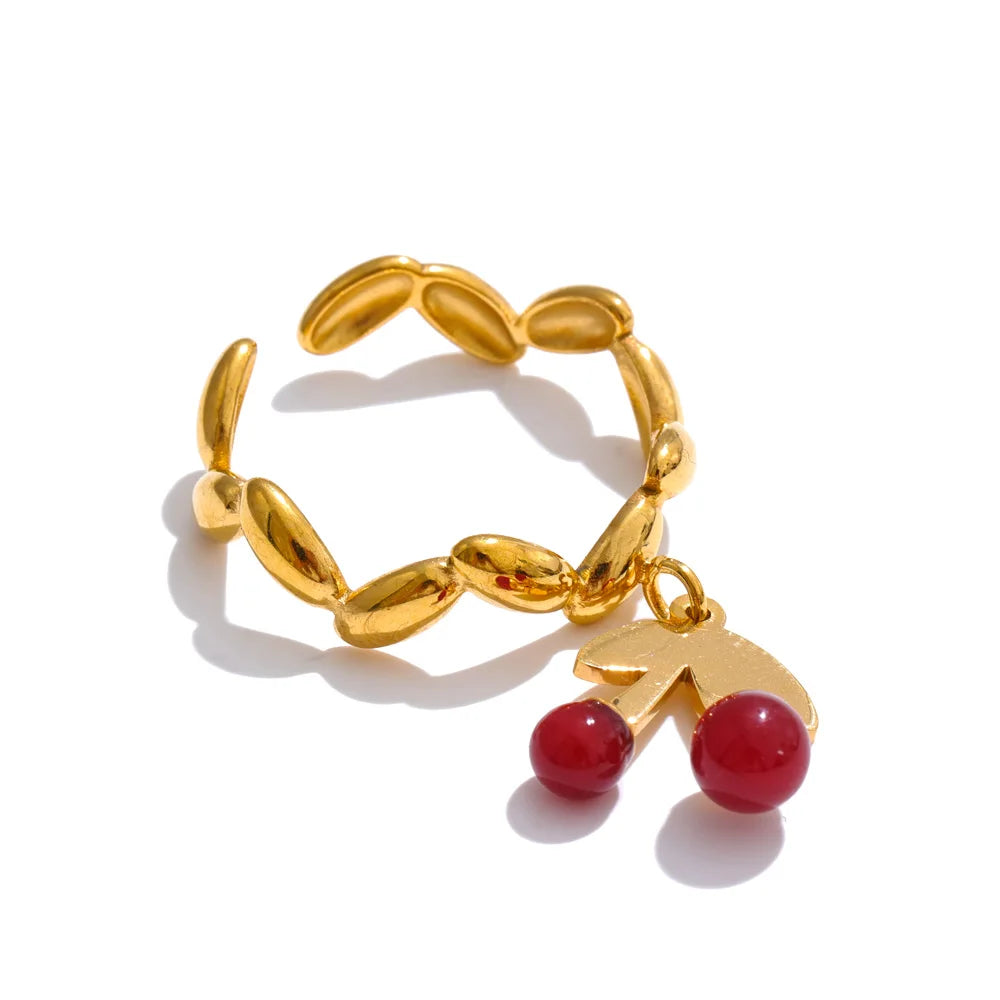 Cherry Charm Ring