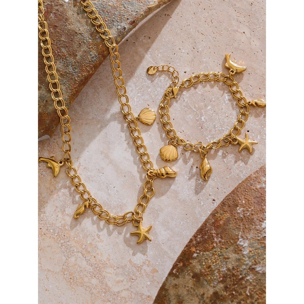 Celestial Charm Bracelet & Necklace Set