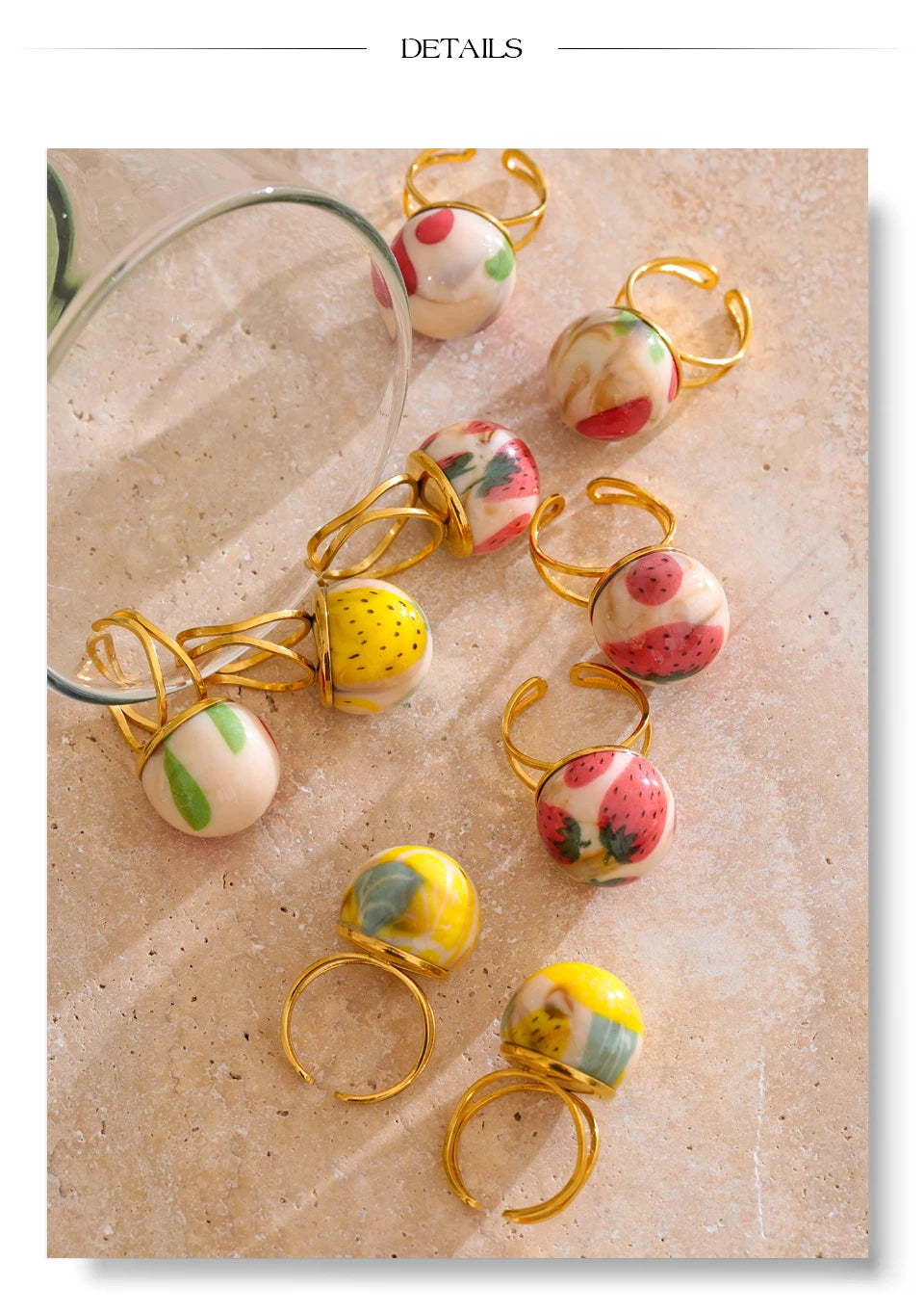 Fruity Charm Rings