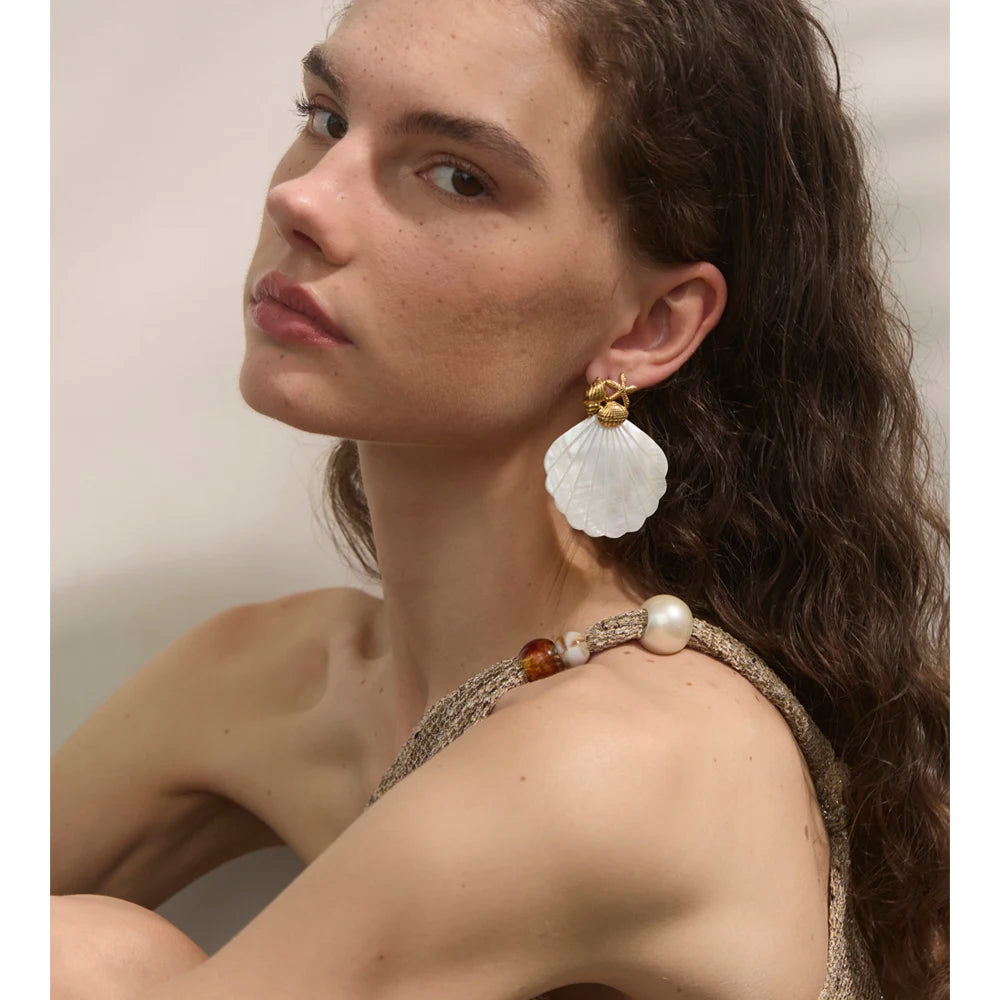 Shell Statement Earrings