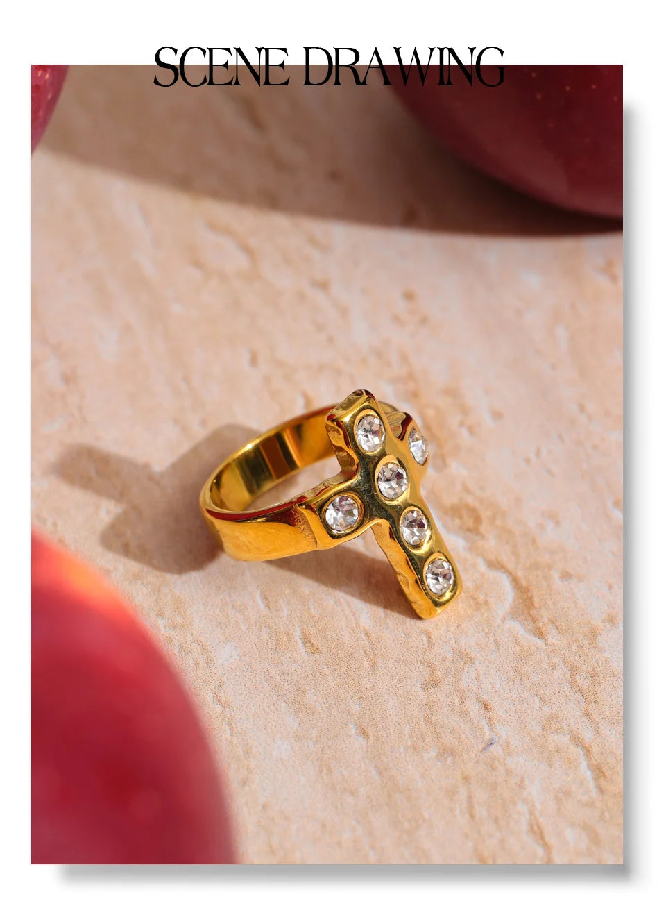 Pavé Cross Ring