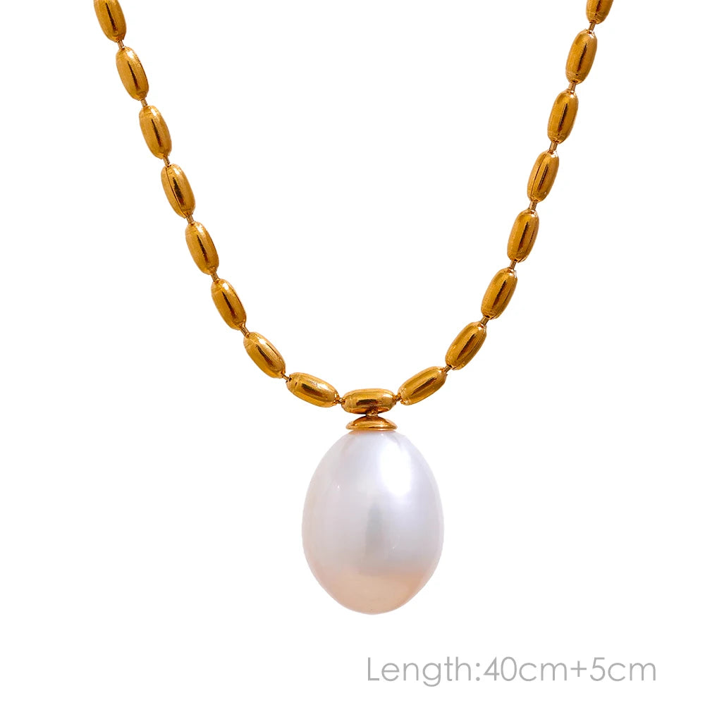 Radiant Freshwater Pearl Pendant Necklace