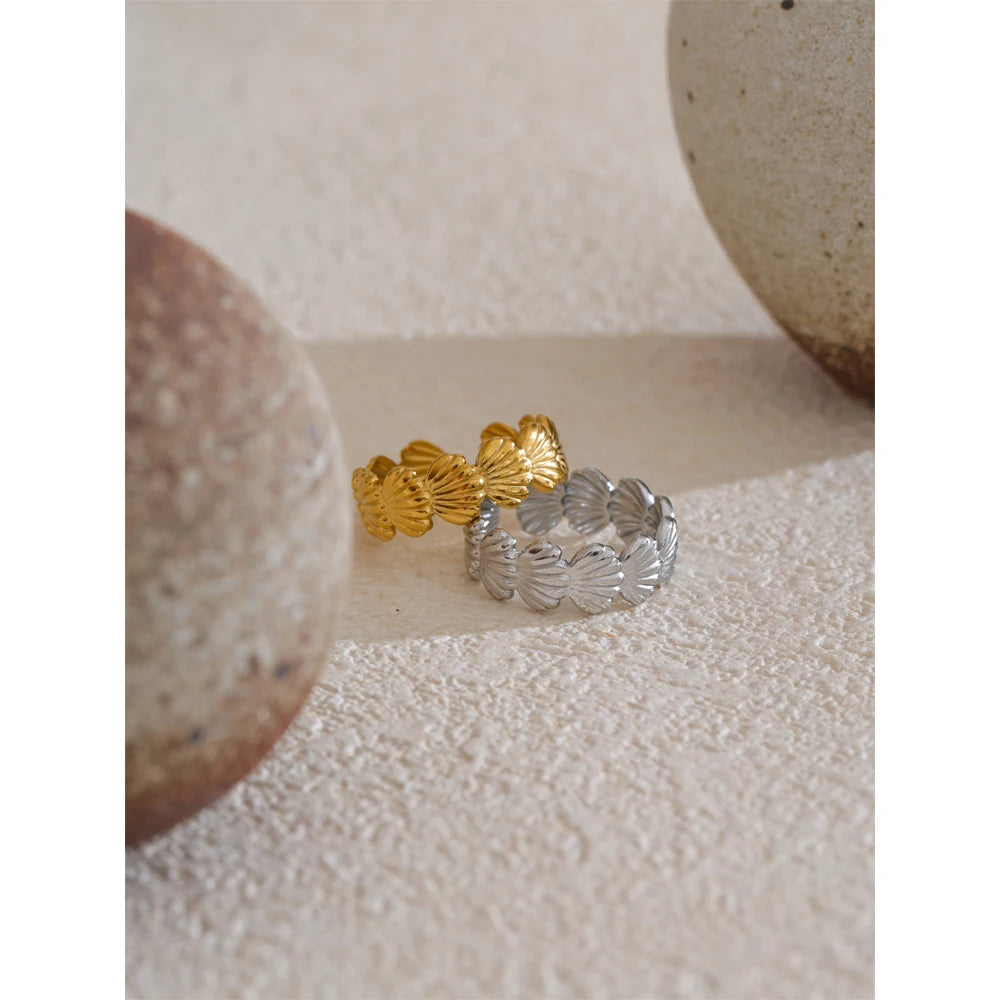 Golden Shell Ring