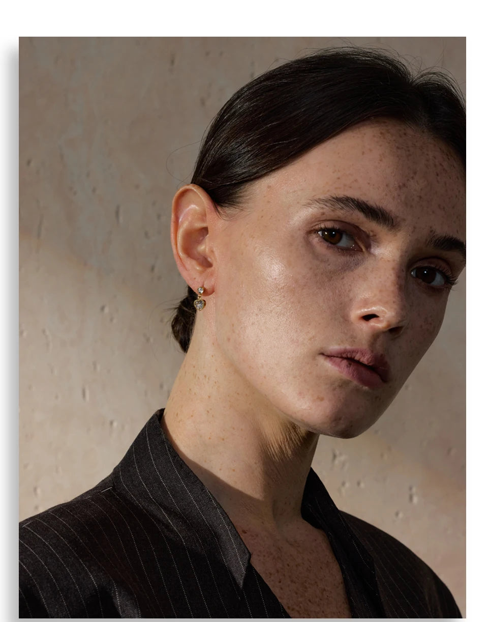 Crystal Heart Earrings