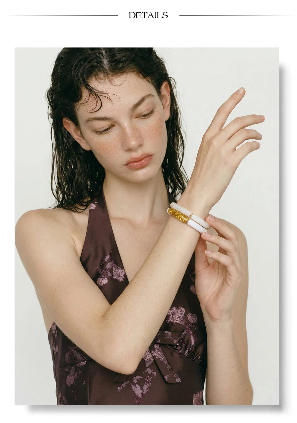 Acrylic & Gold Bangle