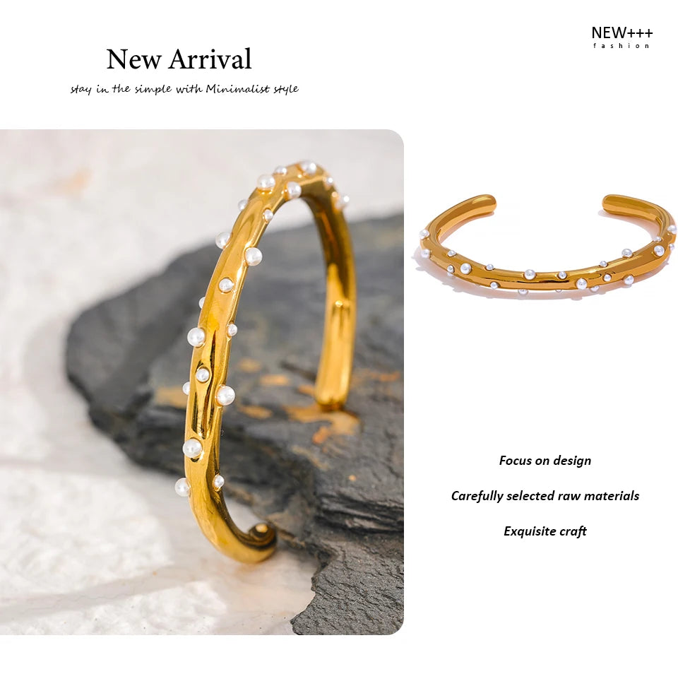 Pearl Line Bangle