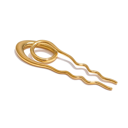Wavy Gold Hair Fork