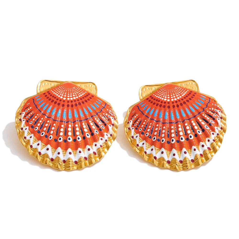 Coastal Shell Earrings Set