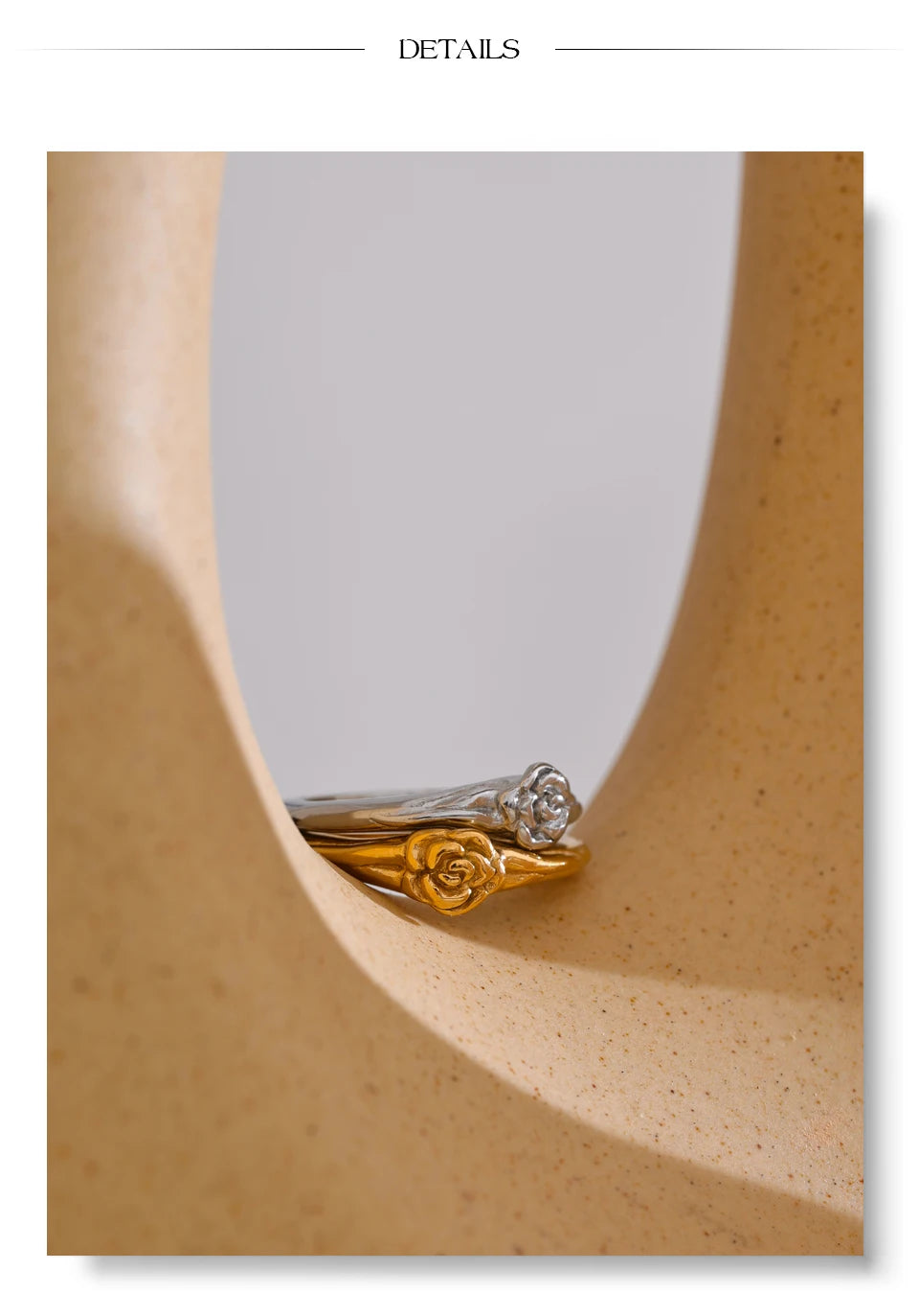 Rose Detail Gold  ring