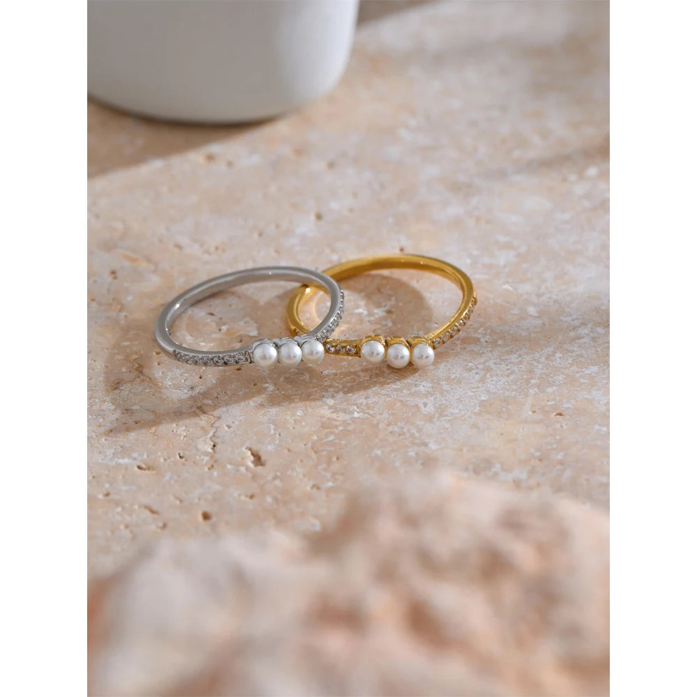 Pearl Crystal Ring