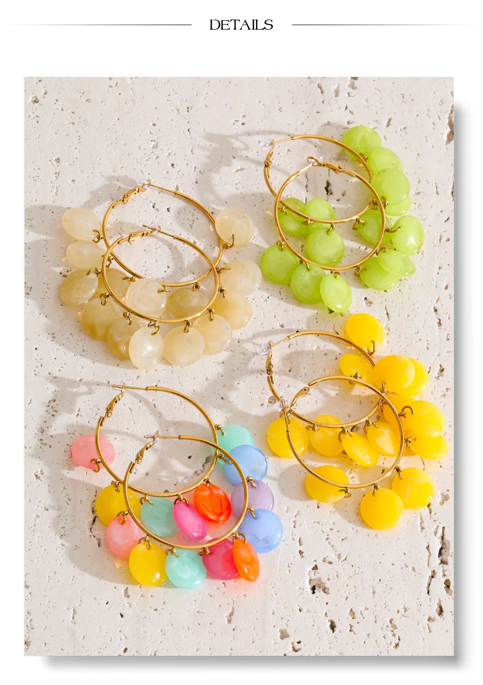 Confetti Hoop Earrings