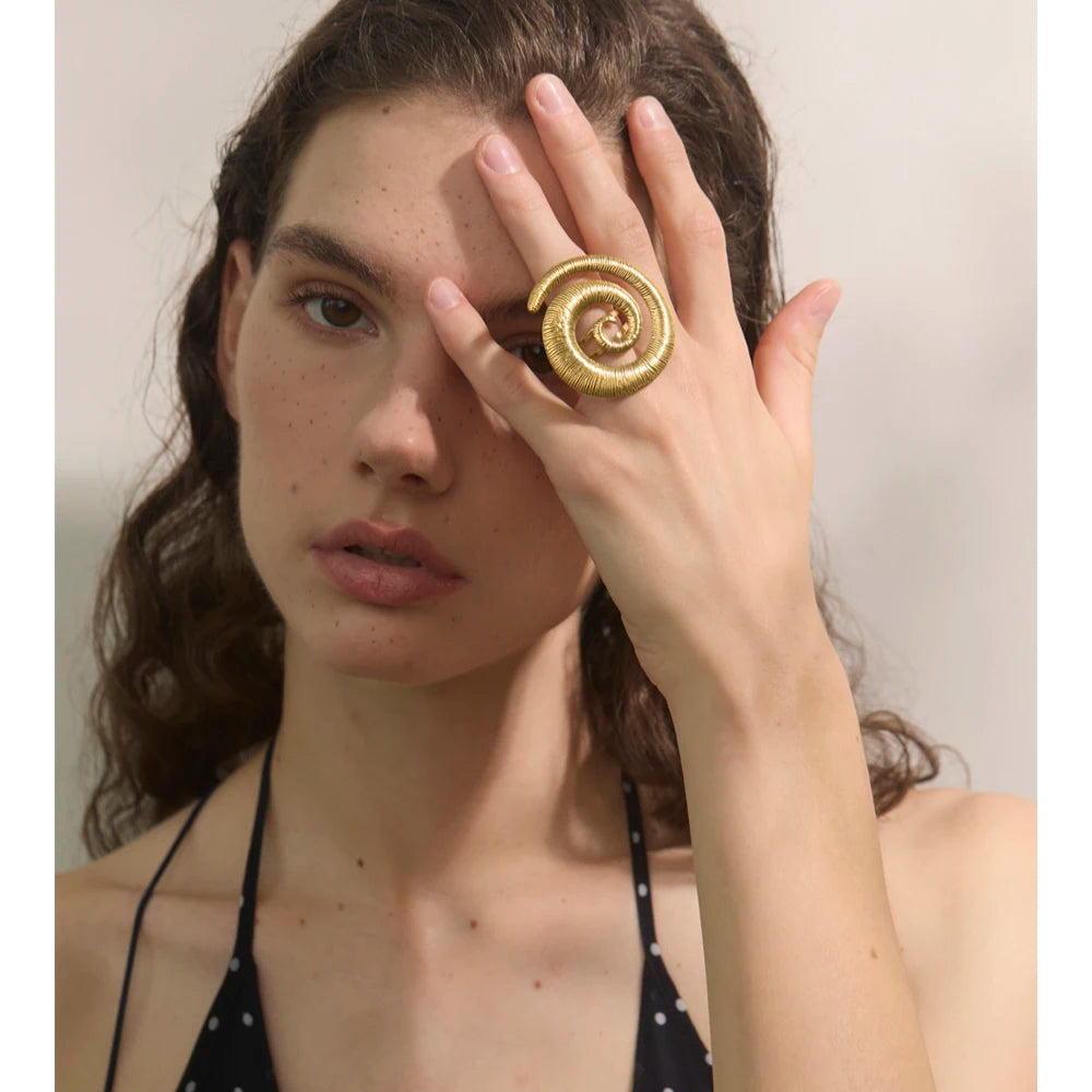 Spiral Statement Ring