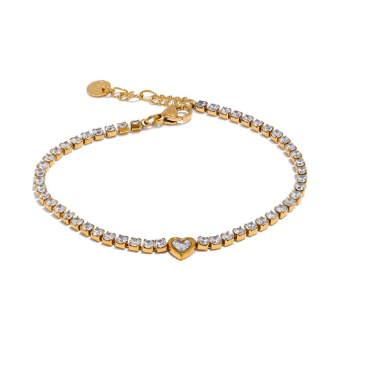 Crystal Heart Bracelet