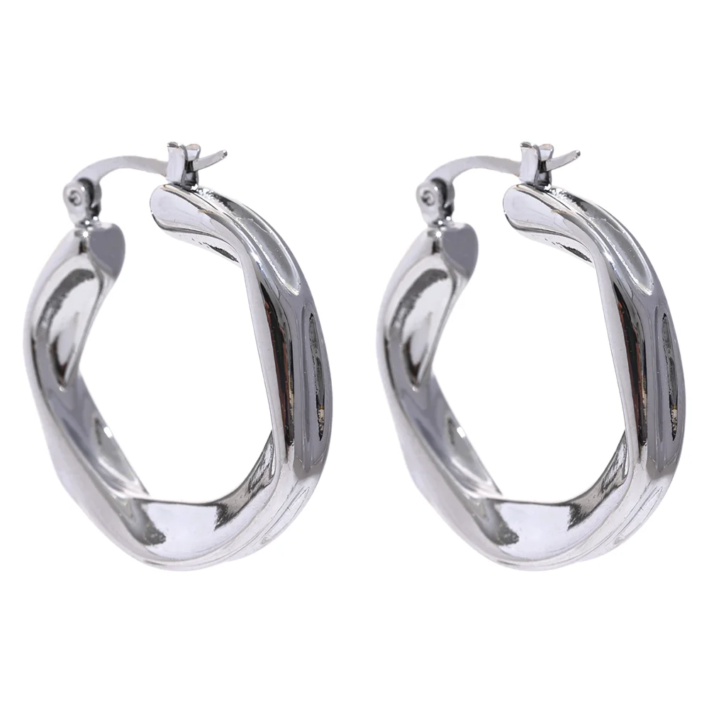 Sleek Geometric Hoop Earrings