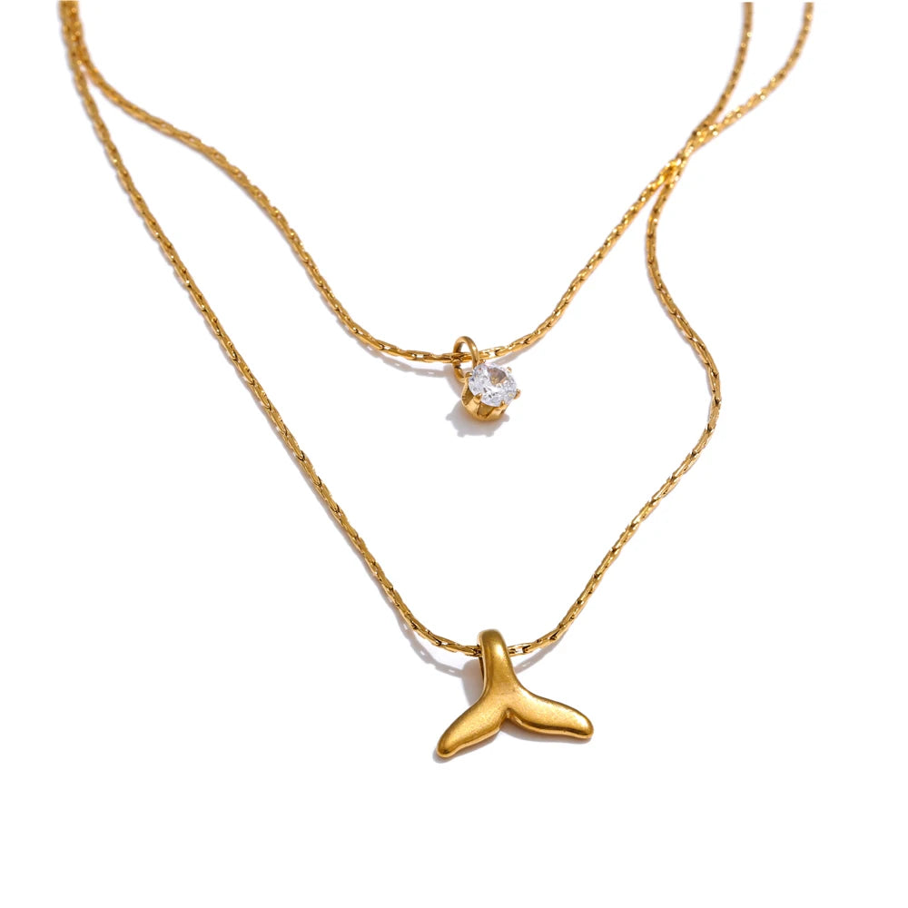 Twin Layer Starfish Necklace