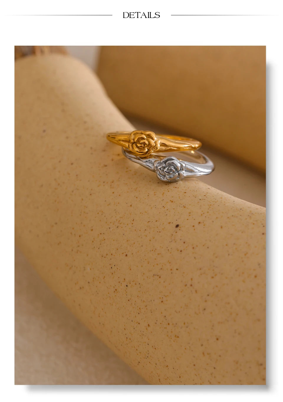 Rose Detail Gold  ring