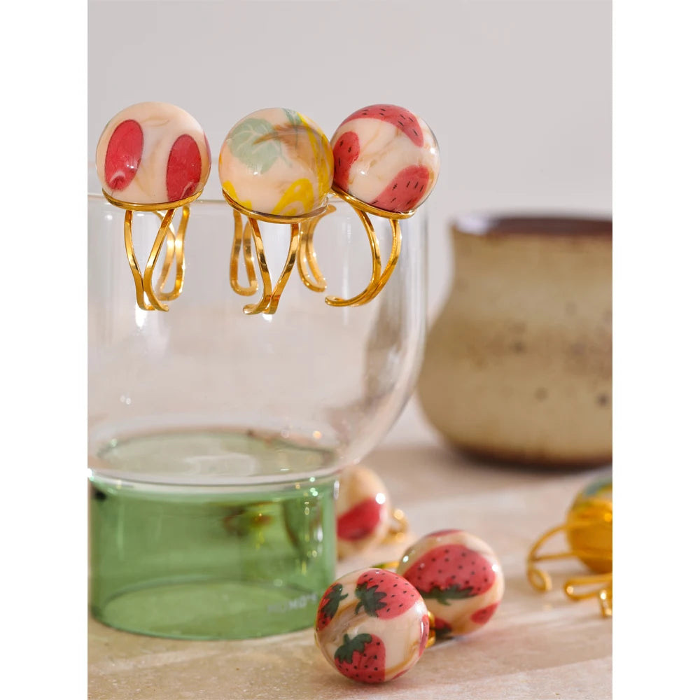 Fruity Charm Rings