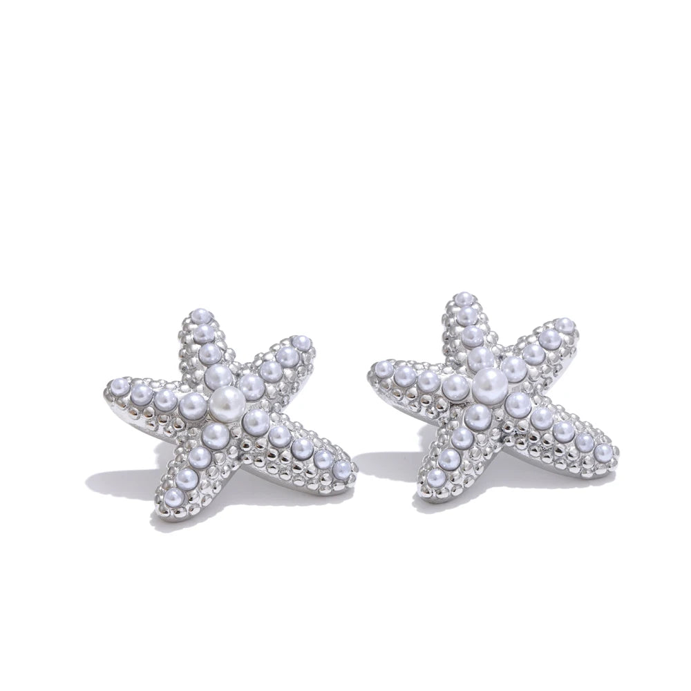 Pearl Star Earrings