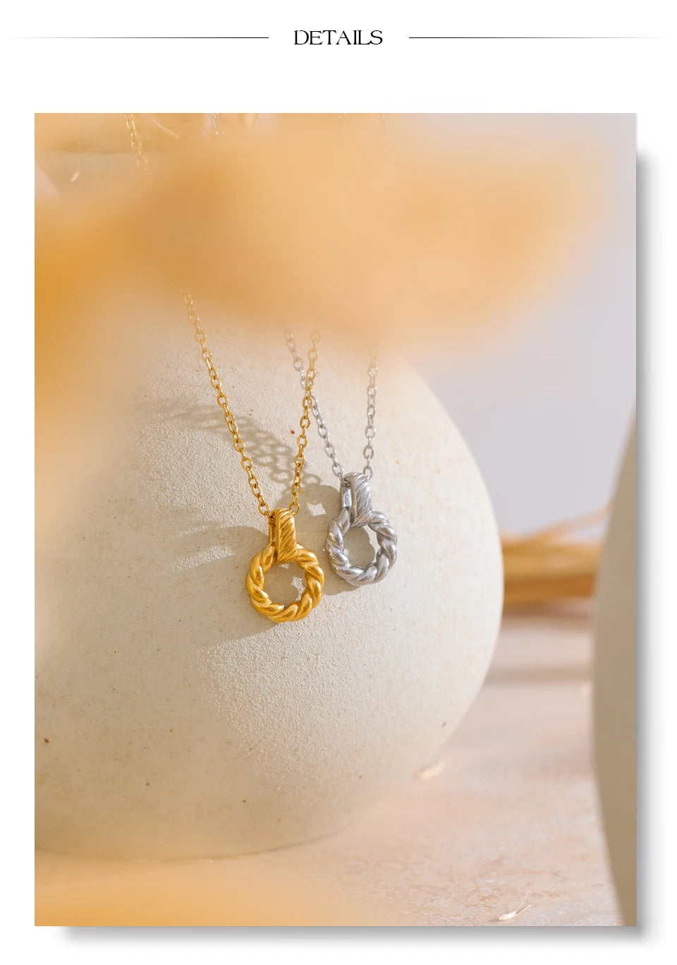 Braided Knot Pendant Necklace