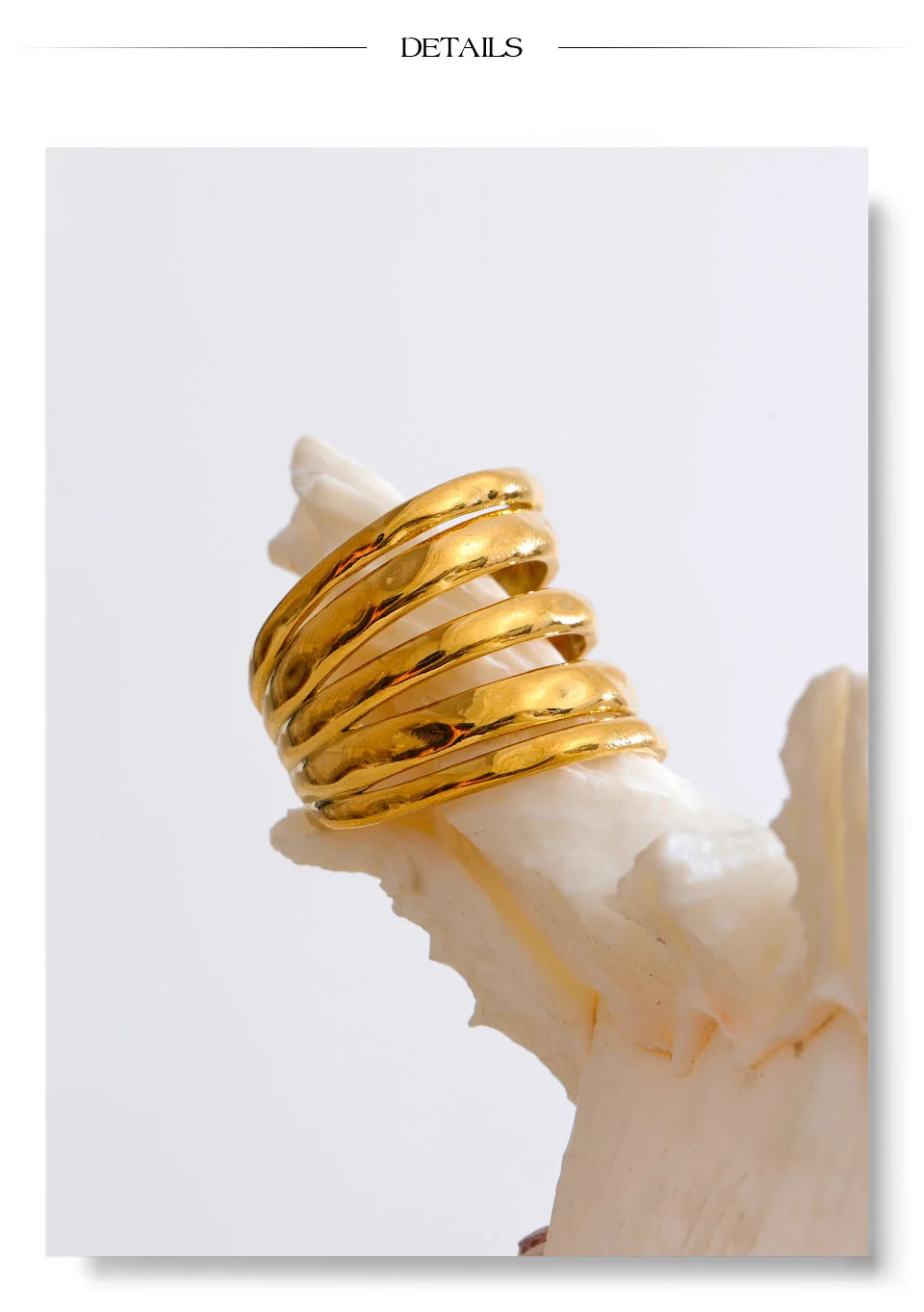 Melted Gold Ring Stack